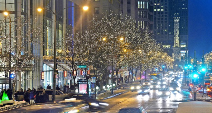 Chicago Winter downtown - Michigan Avenue